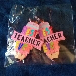 New! Best Teacher Ever Earrings